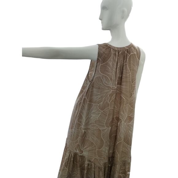 Prologue Womens Size XL Flowy Boho Summer Ruffled Resort Maxi Casual Beach Dress - Picture 3 of 12